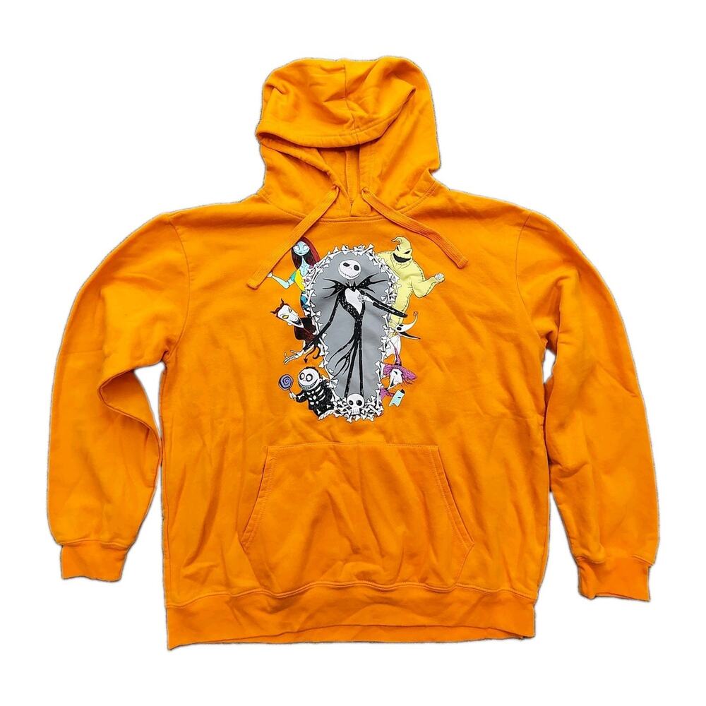 Disney Nightmare Before Christmas XXL Jack Skellington Orange Hoodie Sweatshirt